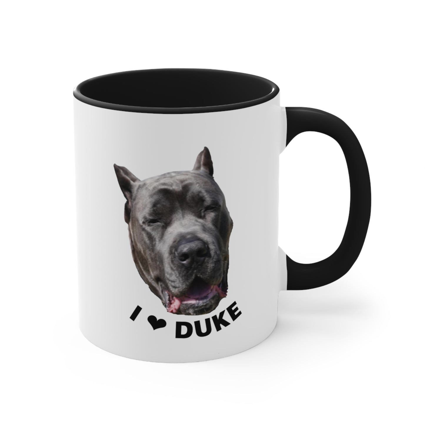 I Love Duke Accent Coffee Mug, 11oz